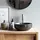 Tikamoon Rundes Marmorwaschbecken Pia Dark Grey