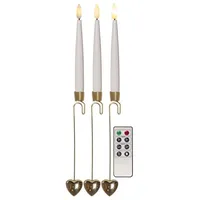 Star Trading LED Baumkerzen mit Haltern Herzdekor 8 St.
