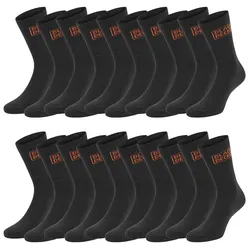 Black+Decker Crew Work Socks Unisex Herren Damen Arbeitssocken 10er Pack in 39-42 Schwarz