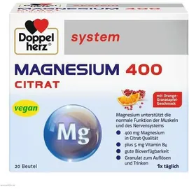 Doppelherz System Magnesium 400 Citrat Granulat 20 St.