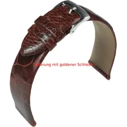 Eulit Straußenleder Straußenbein 20mm" E57694620231" - goldbraun