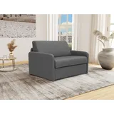 vente-unique Schlafsessel mit Matratze - Liegefläche 100 cm - Stoff - Anthrazitgrau - NADOA