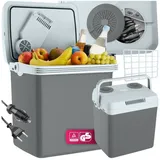 tectake Kühlschrank Kühlschrank, 45,00 cm hoch, 44,00 cm breit, 25 l Fassungsvermögen grau