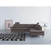 Home affaire Ecksofa Birkholm L-Form, Armlehnverstellung, auch in Easy Clean Bezug - mit Wasser zu reinigen grau