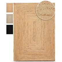 carpetfine Nele Juteteppich 250 x 300 cm Beige