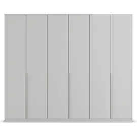 Rauch »Kleiderschrank Schrank Garderobe AGORDO TOPSELLER Schlafzimmer«, (in zwei Griff-Farben mit Dekor- oder Hochglanzfront), durchdachte Innenausstattung, in 6 Breiten und 2 Höhen MADE IN GERMANY, grau (seidengrau), B:271cm H:229cm T:54cm,