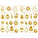 Oblique Unique Weihnachts Sticker Engel Stern Glitzer 48 Stück