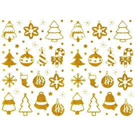 Oblique Unique Weihnachts Sticker Engel Stern Glitzer 48 Stück