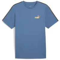Puma Ess Tape Minimal Gold Kurzarm-T-Shirt Blue Horizon 2XL