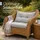 Beautissu Lounge Kissen Set 60 x 60 x 10 cm / 60 x 40 x 12 cm hellgrau 2-tlg.