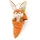 NICI 48089 Anhänger Plüschhase mit Karotte 15cm, Häschenanhänger in Plüschkarotte, Geschenkidee fürs Osternest, Orange