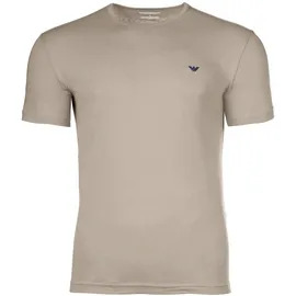 Emporio Armani Herren T-Shirt, 2er Pack - ENDURANCE, Rundhals, Regular Fit, Stretch Cotton Beige/Blau L