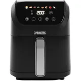 Princess 182240, SlimFry Airfryer 5L - 1500 W - leiser Betrieb (55 db) - Platzsparendes Design - Ölfrei - 8 Kochprogramme - Einstellbarer Thermostat - Antihaftbeschichtung - Black