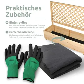 holz4home® holz4home Pflanzkasten mit Rankgitter Pflanzkübel mit Rankgitter Spalier für Rankpflanzen XL