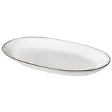 Broste Copenhagen Nordic Sand Servierplatte oval 30 cm beige