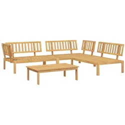 vidaXL 4-tlg. Garten-Sofagarnitur aus Paletten Massivholz Akazie
