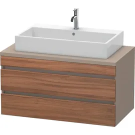 Duravit DuraStyle 100 x 54,8 cm, nussbaum natur/basalt matt, für Konsole, 2 Schubkästen