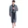 WeWo Fashion Herrenbademantel WEWO FASHION "2726, ideal für Sauna & Spa, Hotelbademantel, Morgenmantel" Gr. XL, blau (navy patterned), L:120cm, Polycotton, Hausmäntel, tolle Musterung