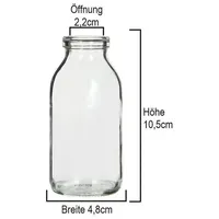 NaDeco Glasflaschen 32 Stück 10,5 x 4,8cm, Deko-Flaschen Set