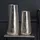 FineBuy Vase 2er Set FineBuy Blumenvase Aluminium Silber Wohndeko Tischvase Modern Rund