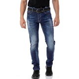 Cipo & Baxx Straight-Jeans Gr. 33 Länge 32, dark blue used, , 68416151-33 Länge 32