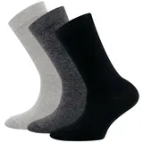 Ewers Socken Uni, einfarbige Basic-Socken für Mädchen und Jungen, Baumwolle, MADE IN GERMANY, Mädchensocken Jungensocken Kindersocken Unisocken, Größe 31-34, Grau - 31-34