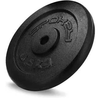 SPOKEY Unisex-Adult Fitness Hantelscheiben aus massivem, Schwarz, 0,5 kg