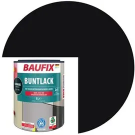 baufix Buntlack schwarz seidenmatt 1 l