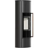 Freistehender Ofen KRATKI ERIK Ø150 5,5kW Mit Schließung Griff Aus Jatoba Holz