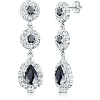 ELLI PREMIUM Ohrhänger Elli PREMIUM Schwarz 925 Silber Zirkonia onesize