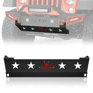 SUORTO Wrangler JK Front Skid Plate Stoßstangenabdeckung Schwarz Stahl Kompatibel mit Jeep 2007-2018
