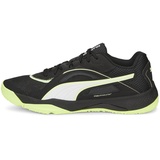 Puma SOLARSTRIKE II Indoor Court Shoes, PUMA BLACK-PUMA WHITE-FIZZY LIGHT, 37.5