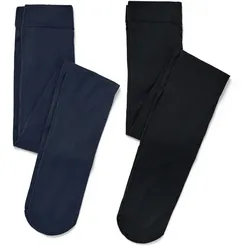 Tchibo - 2 Kinder-Nylon-Strumpfhosen - Mädchen - Gr. 158/164 - dunkelblau