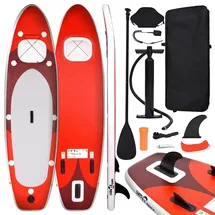 vidaXL SUP Board Set Aufblasbar 330 x 76 x 10 cm rot
