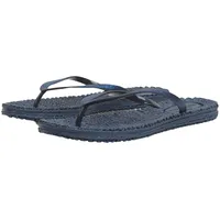 Ilse Jacobsen HORNBÆK | Cheerful01 | Damen Flip Flops mit Glitter | Dänische Design | Sommer Strand Zehentrenner | INDIGO | 38 EU - 38 EU