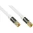 Alcasa Good Connections® SAT Antennenkabel SmartFLEX, F-Stecker an F-Stecker, vergoldet, vierfach geschirmt, weiß,
