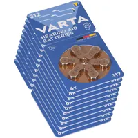 Varta 60x Varta Hearing Aid Batterie 312 PR41 Hörgerätebatterie