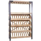 Mendler HWC-D60 Weinregal 189 x 114 x 39 cm Braun