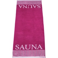 SCHIESSER Saunatuch »Rom«, (1 St.), Sauna-Aufschrift, pink