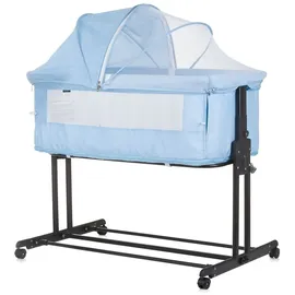 Chipolino Beistellbett 2 in 1 Zen Laufstall Moskitonetz Matratze Räder Bremse blau