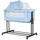 Chipolino Beistellbett 2 in 1 Zen Laufstall Moskitonetz Matratze Räder Bremse blau