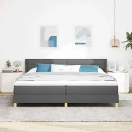 vidaXL Boxspringbett 200 x 200 cm Dunkelgrau
