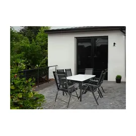 Möbel Kraft Gartenmöbel Set 7-tlg. Schwarz