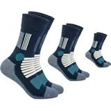 FOOTNOTE Wandersocken 3 Paar Blau 39-42