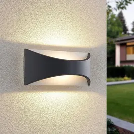 LINDBY Außenwandleuchte Aluminium 30 cm 1 x 9 W LED schwarz