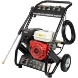 KiwiHood Benzin-Hochdruckreiniger 7,5 PS mobiler Hochdruckreiniger mit 2200 PSI, 5 Düsen, professioneller Hochdruckreiniger für Terrassen, Fahrzeuge, Gehwege und Baustellen