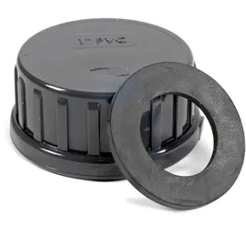 PROFEC PVC Gewindekappe 1 Zoll Ig, 10 bar, grau