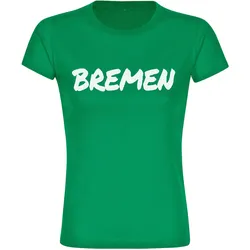 multifanshop Damen T-Shirt - Bremen - Textmarker - Druck weiß - Frauen