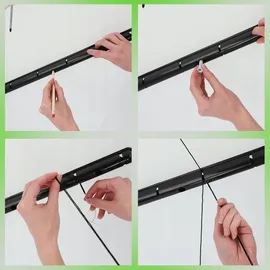 Kadax Deckenwäschetrockner 3 m schwarz