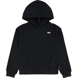 Levi's Hoodie LEVI'S KIDS "LVG BATWING PATCH HOODIE", Mädchen, Gr. 14 (158), schwarz, Sweatware, Obermaterial: 86% Baumwolle, 14% Polyester, unifarben, regular fit normal, ohne Ausschnitt, Rippbündchen, Sweatshirts Hoodie, mit Logo Stickerei